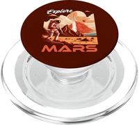 Explore Mars Vintage Martian Tourism Poster Style Space PopSockets PopGrip for MagSafe
