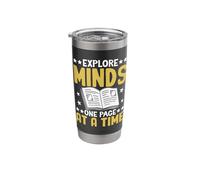 Explore Minds One Page at A Time Stainless Steel Insulated Tumbler