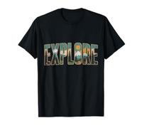 Explore Nature Trail Scenic Mountain Forest Art T-Shirt