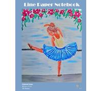 Explore our Colored Lined Paper Notebook "Ballerina", with colored lines, Large size 8,5 x 11 in, 120 Pages: Perfect for writing practice, writing ... as aesthetic design, matte, beautiful gift
