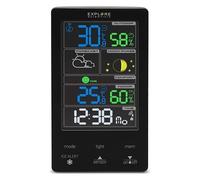Explore Scientific Digital Weather Station Black LCD Color Display
