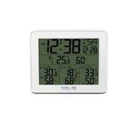 Explore Scientific Radio-Controlled Weather Station With Alarm White LCD