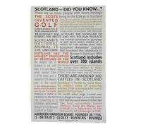 Explore Scotland - Did you Know? : 100% Cotton Tea Towel - Authentic Scottish Design