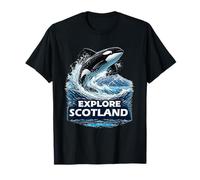 Explore Scotland Orca Whale Ocean Adventure Design T-Shirt