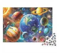 Explore Space 1000 Piece Planet Jigsaw Puzzle for Adults Thick paper material Brain Training Galaxy Puzzle Educational Wall Art 38x26cm/1000pcs