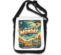 Explore the Amazing Planet Monday Adventures Shoulder Bag White