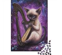 Explore The Charm of Siamese Kitten with 1000 Piece Wooden Puzzle - A Perfect Blend of Fun And Education for Adults