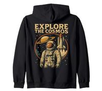 Explore The Cosmos Astronaut Shuttle Saturn Zip Hoodie