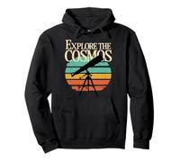 Explore the Cosmos Telescope Retro Astronomy Pullover Hoodie