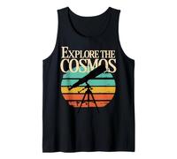 Explore the Cosmos Telescope Retro Astronomy Tank Top