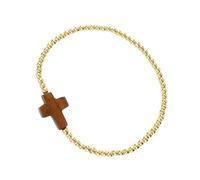 Explore the design with gold beads and elastic cord for fashion forward looking for style and spirituality