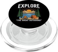 Explore The Great Outdoors Hiking Campint Tent Nature Lover PopSockets PopGrip for MagSafe