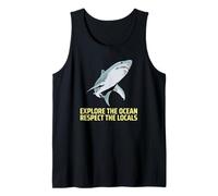 Explore The Ocean Respect The Locals (Shark Graphic) Tank Top