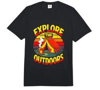 Explore The Outdoors Camping Tent Campfire Comfort Colors Adult Heavyweight T-Shirt