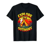 Explore The Outdoors Camping Tent Campfire T-Shirt