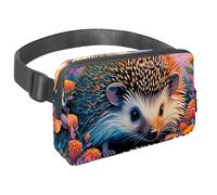 Explore The Outdoors with Confidence, Our Adjustable Waist Pack for Men and Women, Color Drawing Hedgehog