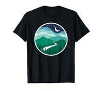 Explore the Retro Mountain Sunrise on Your Next Hiking Trip T-Shirt