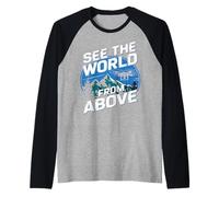 Explore The Scenery See The World from Above Drone Lover Raglan Baseball Tee