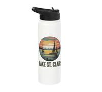 Explore The Serenity of Lake St Clair with Every Adventure Stainless Steel Insulated Water Bottle