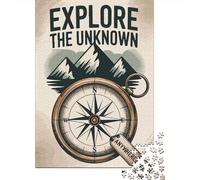 Explore The Unknown Compass Adventure 1000 Piece Jigsaw Puzzle for Adults, 70x50cm/1000pcs, Relaxing Indoor Activity, Evening Leisure And Year-Round Leisure