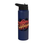 Explore Unique State Motto Florida Sunshine Art Stainless Steel Insulated Water Bottle
