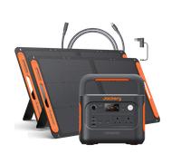 Jackery Explorer 1000V2 Portable Power Station (2024 New) + 2x 100W Solar Panels + 5M Extension Cable, 1070Wh LiFePO4, 1500W AC & 100W USB-C Output, 1-Hour Fast Charge