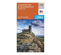 Explorer 112 Launceston & Holsworthy Map With Digital Version - Orange, Orange One Size