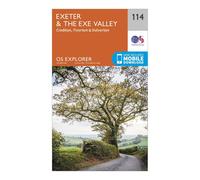 Explorer 114 Exeter & The Exe Valley Map With Digital Version - Orange, Orange One Size