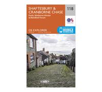 Explorer 118 Shaftesbury & Cranborne Chase Map With Digital Version - Orange, Orange One Size