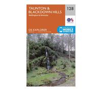 Explorer 128 Taunton & Blackdown Hills Map With Digital Version, Orange One Size