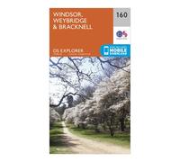 Explorer 160 Windsor, Weybridge & Bracknell Map With Digital Version - Orange, Orange One Size
