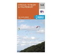 Explorer 168 Stroud, Tetbury & Malmesbury Map With Digital Version - Yellow, Yellow One Size
