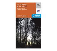 Explorer 182 St Albans & Hatfield Map With Digital Version - Orange, Orange One Size