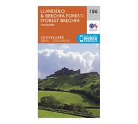 Explorer 186 Llandeilo & Brechfa Forest Map With Digital Version, Orange One Size
