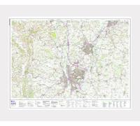 Explorer 204 ~ Worcester & Droitwich Spa ~ Ordnance Survey Laminated Wall Map (approx 95 x 125 cm)