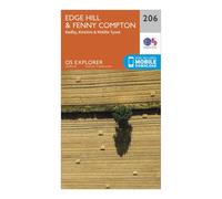 Explorer 206 Edge Hill & Fenny Compton Map With Digital Version - Orange, Orange One Size