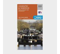 Explorer 221 Coventry, Warwick, Royal Leamington Spa & Kenilworth Map With Digital Version, Orange One Size