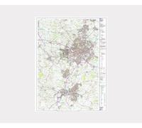Explorer 221 ~ Coventry, Warwick, Royal Leamington Spa & Spa & Kenilworth ~ Ordnance Survey Laminated Wall Map (approx 95 x 125 cm)