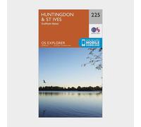 Explorer 225 Huntingdon, St Ives & Grafham Water Map With Digital Version, Orange One Size