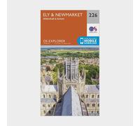 Explorer 226 Ely & Newmarket Map With Digital Version, Orange One Size