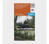 Explorer 229 Thetford Forest in the Brecks Map With Digital Version, Orange One Size