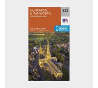 Explorer 232 Nuneaton & Tamworth Map With Digital Version - Orange, Orange One Size