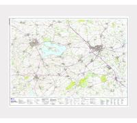 Explorer 234 ~ Rutland Water, Stamford & Oakham ~ Ordnance Survey Laminated Wall Map (approx 95 x 125 cm)