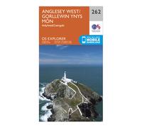 Explorer 262 Anglesey West Map With Digital Version, Orange One Size