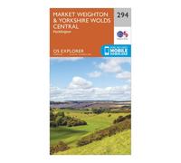 Explorer 294 Market Weighton & Yorkshire Wolds Central Map With Digital Version, Orange One Size