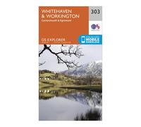 Explorer 303 Whitehaven & Workington Map With Digital Version - Orange, Orange One Size