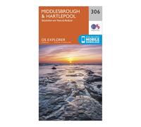 Explorer 306 Middlesbrough & Hartlepool Map With Digital Version, Orange One Size
