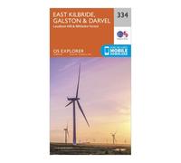 Explorer 334 East Kilbride, Galston & Darvel Map With Digital Version, Orange One Size