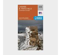 Explorer 335 Lanark & Tinto Hills Map With Digital Version, Orange One Size