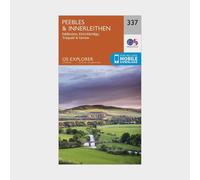 Explorer 337 Peebles & Interleithen Map With Digital Version - Orange, Orange One Size